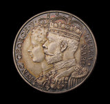 1913 George V Borough of Blackburn Royal Visit 32mm Silver Medal - Cased