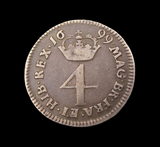 William III 1699 Maundy Fourpence - Fine