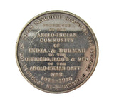 1918 WWI Anglo-Indian Community Of India & Burmah 32mm Silver Medal