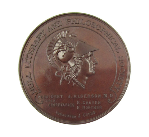 1922 Hull Literary & Philosophical Society 46mm Medal