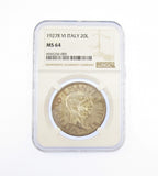 Italy 1927 20 Lire - NGC MS64