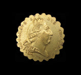 1789 George III National Thanksgiving Gilt Farthing Token - DH 1131