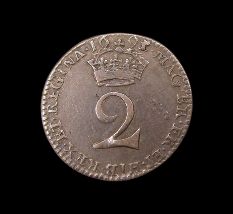 William & Mary 1693 Maundy Twopence - NVF