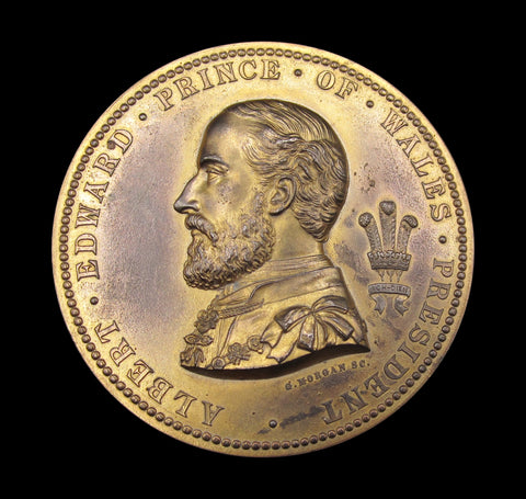 1873 Fine Arts Exhibition 'For Services' 70mm Gilt Medal - To Lord Churchill