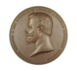 1855 Victor Emmanuel II Visit To The City Of London 76mm Medal - By Wyon
