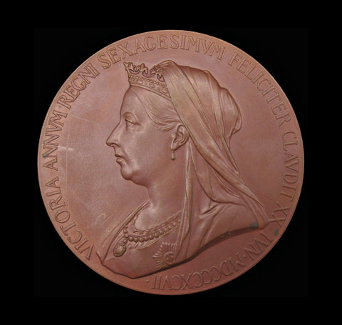 1897 Victoria Diamond Jubilee 56mm Bronze Medal - Cased