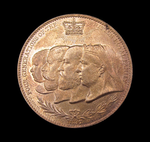 1897 Four Generations Of The Royal Family 33mm Medal