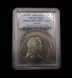 Austria 1780 Maria Theresia Restrike Thaler - Struck Off Center - PCGS MS65