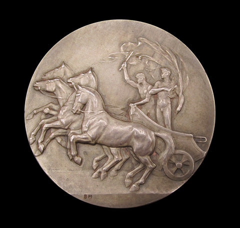 1908 London Olympic Games 50mm Silvered 'Donor' Medal - By Mackennal