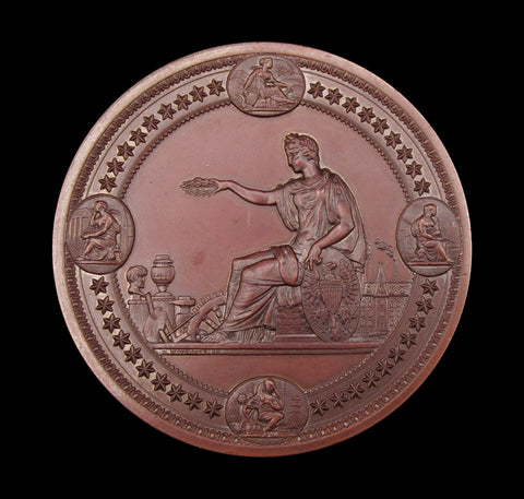 USA 1876 Philadelphia International Exhibition 76mm Medal - Cased