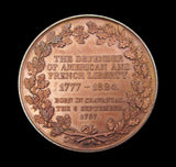 France 1824 General Lafayette 47mm Tribute Medal - By Caunois