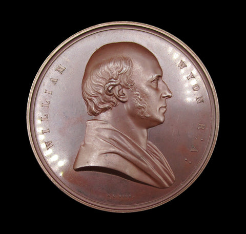 1854 William Wyon Art Union Of London 56mm Medal - By Wyon
