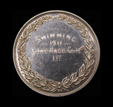 1911 Christ's Hospital Sports 45mm Silver Medal - Cased