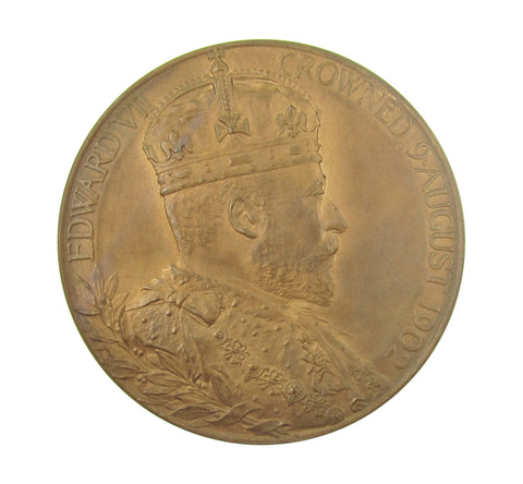 1902 Edward VII Coronation 55mm Bronze Medal - With Envelope
