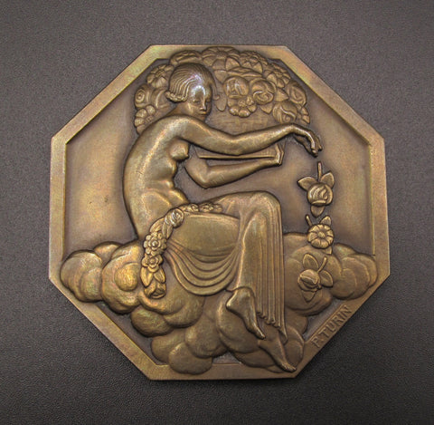 France 1925 International Exposition 71mm Bronze Medal - By Turin