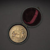 France 1899-1900 Silver & Bronze Education Medal Pair - By Domard