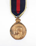 1902 Edward VII Coronation Medal On Ribbon - Awarded By The King