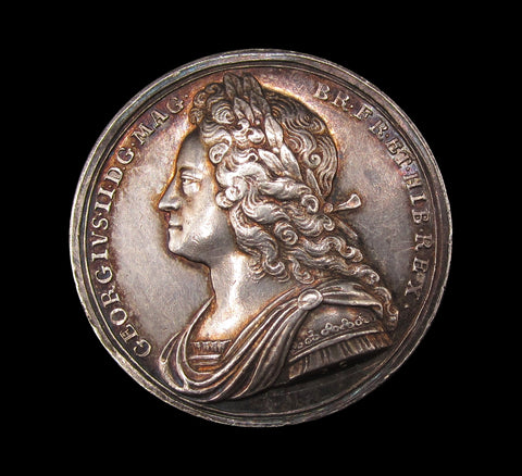 1727 Coronation Of George II 34mm Silver Medal - By Croker