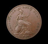 Victoria 1843 Penny - No Colon - Good Fine
