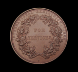 1862 International Exhibition 'For Services' 55mm Medal - By Wyon