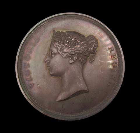 1837 Victoria Visit To The Guildhall 55mm Medal - By Wyon