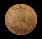 1902 Edward VII Coronation 55mm Bronze Medal - Cased