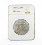 c.1820 Map Of The World Hemispheres 74mm Medal - NGC MS64