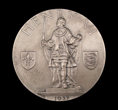 1937 Eton College 63mm Silver Cased Medal - By Pinches