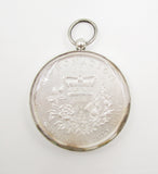 1821 George IV Coronation 46mm Silver Medal - In Glass Lunettes