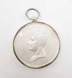 1821 George IV Coronation 46mm Silver Medal - In Glass Lunettes