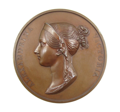 1838 Coronation Of Victoria 87mm Medal - By Pistrucci