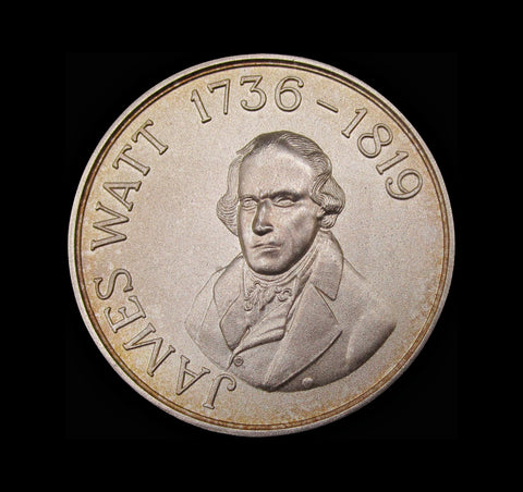 1976 Bicentenary of James Watt Bloomfield Colliery Steam Engine 38mm Silver Medal