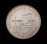 1976 Bicentenary of James Watt Bloomfield Colliery Steam Engine 38mm Silver Medal