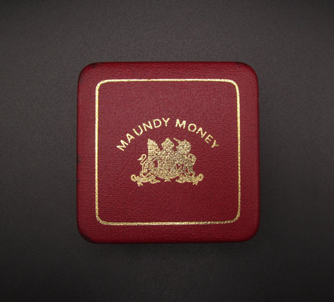 Royal Mint Maundy Money Red Hard Case With Royal Crest