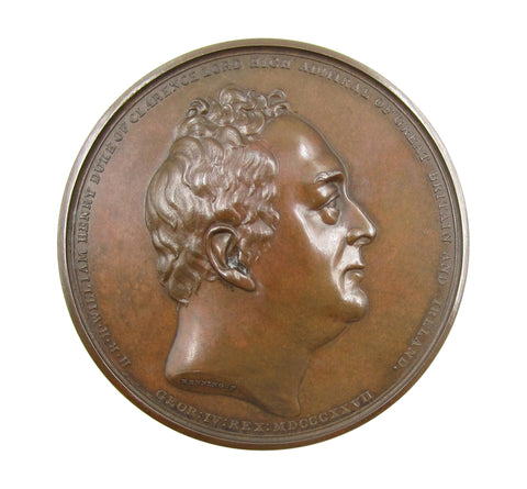 1827 Duke Of Clarence Lord High Admiral 65mm Bronze Medal