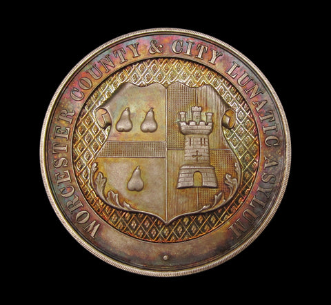 1924 Worcester County & City Lunatic Asylum 38mm Silver Medal