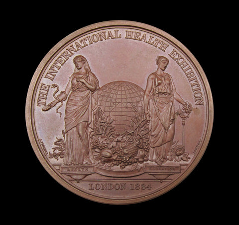 1884 International Health Exhibition Bronze Medal - By Wyon