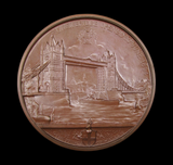 1894 Opening Of Tower Bridge 76mm Bronze Medal - By Bowcher