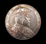 1902 Edward VII Coronation 55mm Silver Medal - Cased