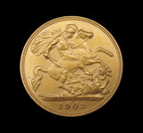 Edward VII 1902 9 Coin Matt Proof Set - Sovereign To Maundy