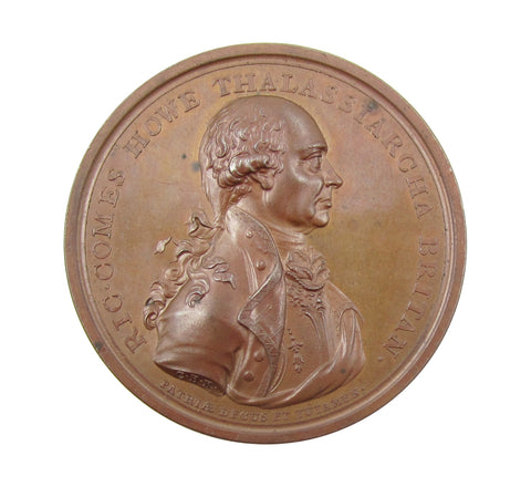 1794 Admiral Earl Howe Naval Victory 48mm Medal - By Kuchler
