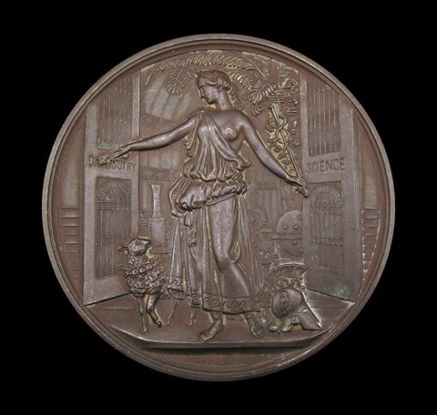 1854 Crystal Palace Exhibition 64mm Bronze Medal - By Pinches
