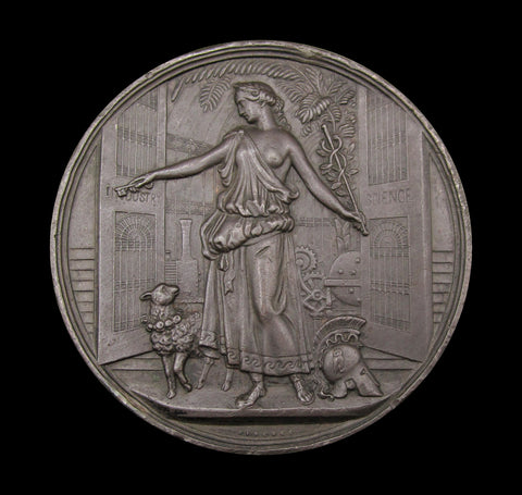 1884 London International Exhibition Crystal Palace 63mm Bronze Medal
