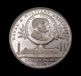 1901 Naval & Military Exhibition 38mm Medal - With Original Ticket