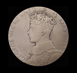 1937 George VI Coronation 57mm Silver Medal - Cased