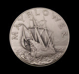 1957 Sailing of The Mayflower II 38mm Silver Medal - By Pinches