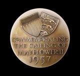 1957 Sailing of The Mayflower II 38mm Silver Medal - By Pinches