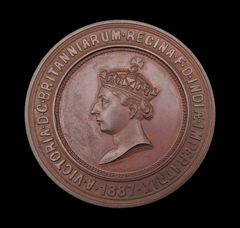 1887 Jubilee Leyland Library & Museum 52mm Bronze & WM Medals
