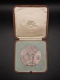 1937 Eton College 63mm Silver Cased Medal - By Pinches