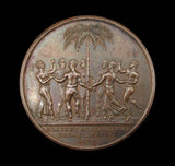 1834 Abolition Of Slavery 41mm Bronze Medal - By Halliday